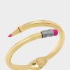 CHARM SCHOOL PENCIL BANGLE GOLD - JEWELRY - Betsey Johnson