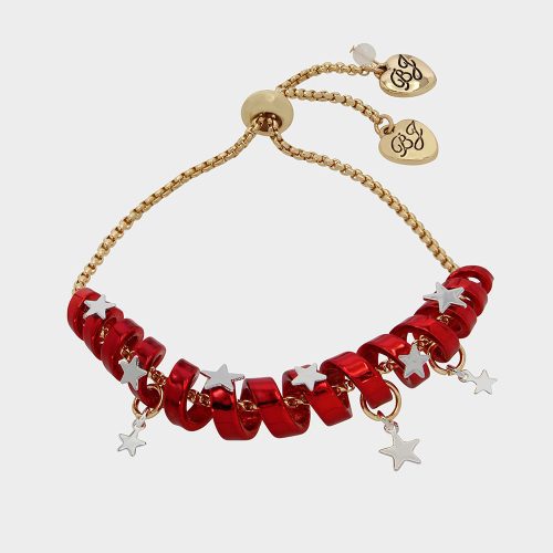 BETSEYS HOLIDAY COIL BRACELET RED - JEWELRY - Betsey Johnson