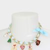 JINGLE BELL BLING XMAS CHARM FRONTAL NECKLACE MULTI - JEWELRY - Betsey Johnson