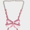 PINK BOWS BOW PENDANT PINK - JEWELRY - Betsey Johnson