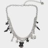 MIDNIGHT MAGIC CORSET CHARM FRONTAL NECKLACE BLACK - JEWELRY - Betsey Johnson