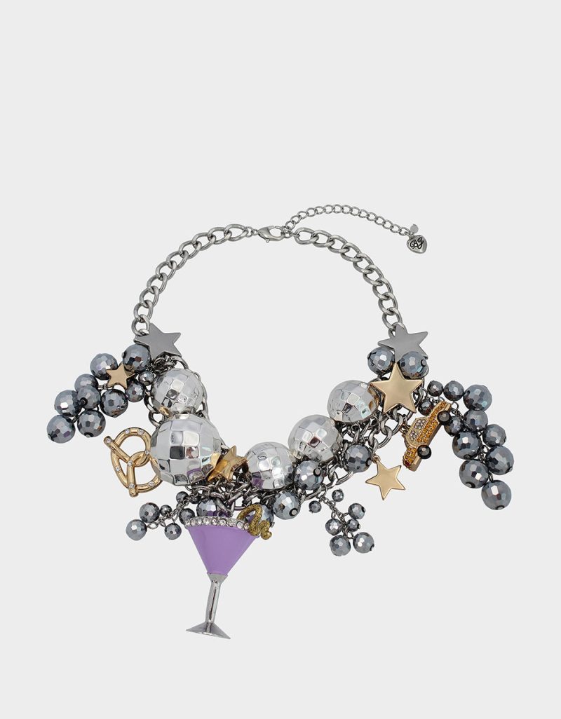 MIDNIGHT MAGIC NYC BIB NECKLACE MULTI - JEWELRY - Betsey Johnson