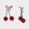 THINK PINK CHERRY DROP EARRINGS MULTI - JEWELRY - Betsey Johnson