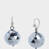 MIDNIGHT MAGIC DISCO LEVER BACK EARRINGS SILVER - JEWELRY - Betsey Johnson