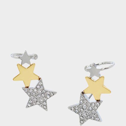 MIDNIGHT MAGIC STAR CRAWLER EARRINGS CRYSTAL - JEWELRY - Betsey Johnson