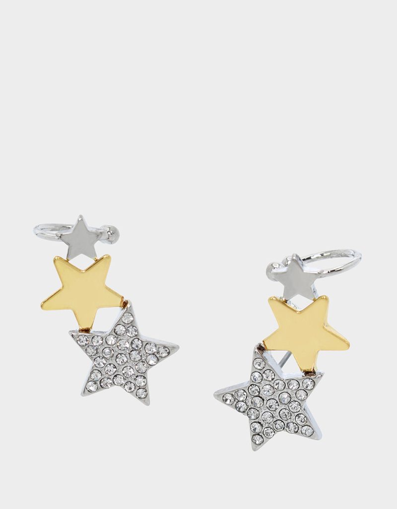 MIDNIGHT MAGIC STAR CRAWLER EARRINGS CRYSTAL - JEWELRY - Betsey Johnson