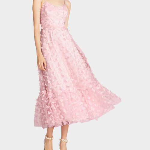 BETSEYS BUTTERFLY MAXI DRESS PINK - APPAREL - Betsey Johnson