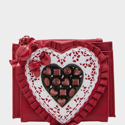 KITSCH BOX O CHOCOLATES BIFOLD WALLET RED - HANDBAGS - Betsey Johnson