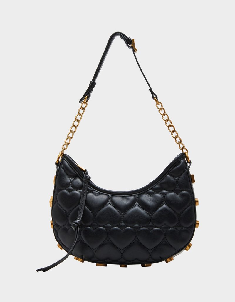 ICON SHOULDER BAG BLACK - HANDBAGS - Betsey Johnson