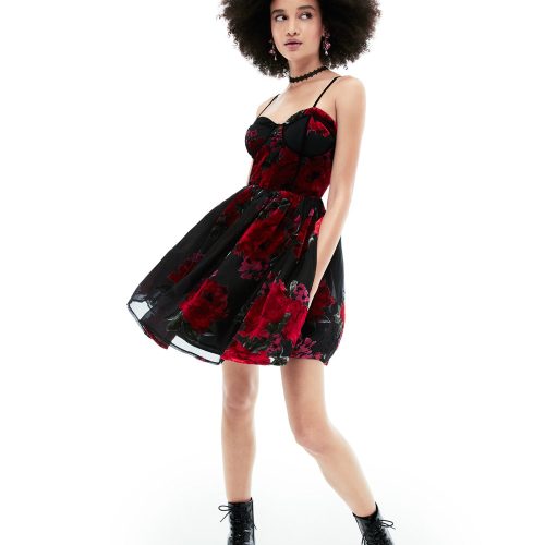 BETSEY JOHNSON FALL RTW JN308862 RED FLORAL 01