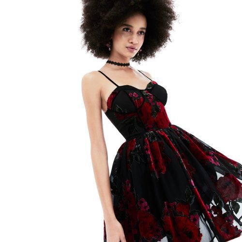 BETSEY JOHNSON FALL RTW JN308862 RED FLORAL 02