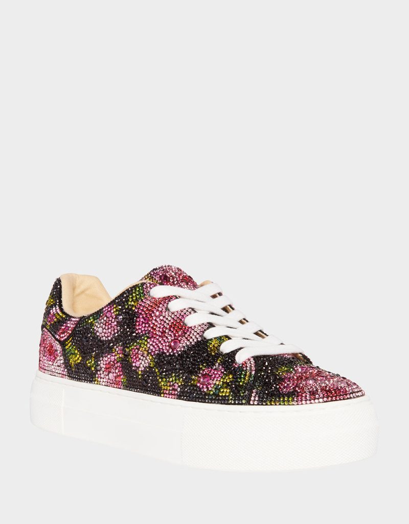 BETSEY JOHNSON FLORAL SB SIDNY BLK PINK FLORAL 1