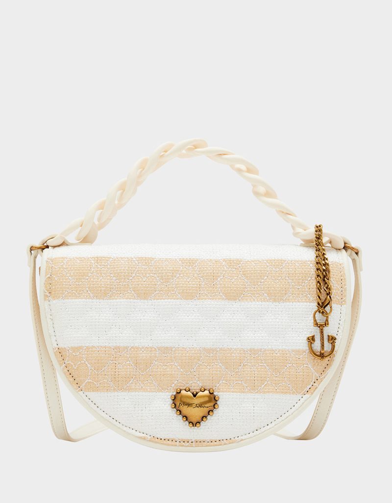 BETSEY JOHNSON HANDBAGS BJ35135A NATURAL 01