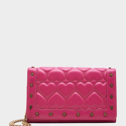 ICON WALLET ON CHAIN PINK - HANDBAGS - Betsey Johnson