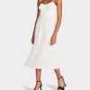 GARDEN VIBES CORSET MIDI DRESS WHITE MULTI - APPAREL - Betsey Johnson