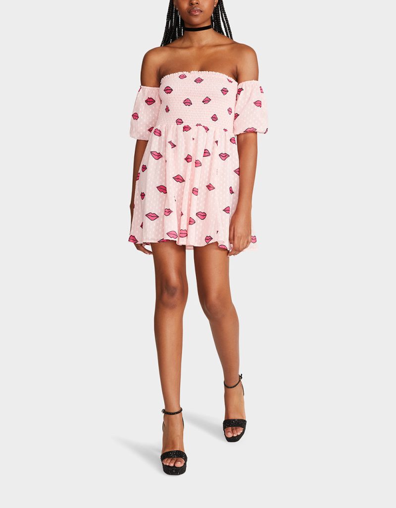 PUCKER UP MINI DRESS PINK - APPAREL - Betsey Johnson