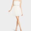 BETSEYS BLING TULLE DRESS CREAM - APPAREL - Betsey Johnson