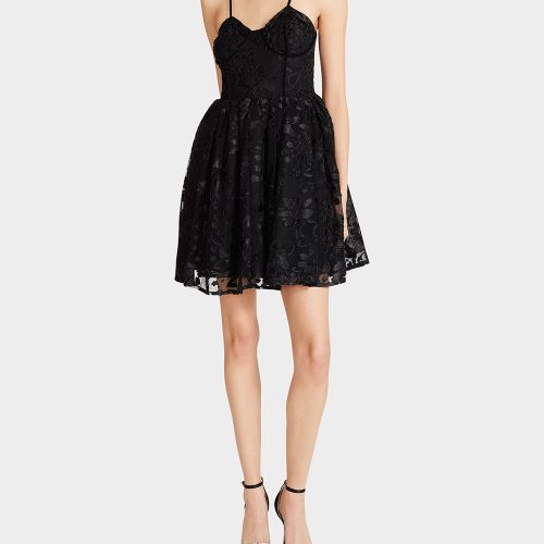 LUCIA MINI DRESS BLACK - APPAREL - Betsey Johnson