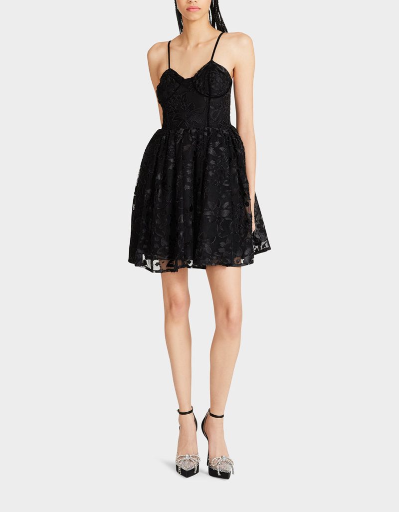 LUCIA MINI DRESS BLACK - APPAREL - Betsey Johnson