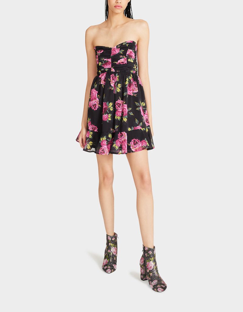 MARISSA MINI DRESS BLACK MULTI - APPAREL - Betsey Johnson