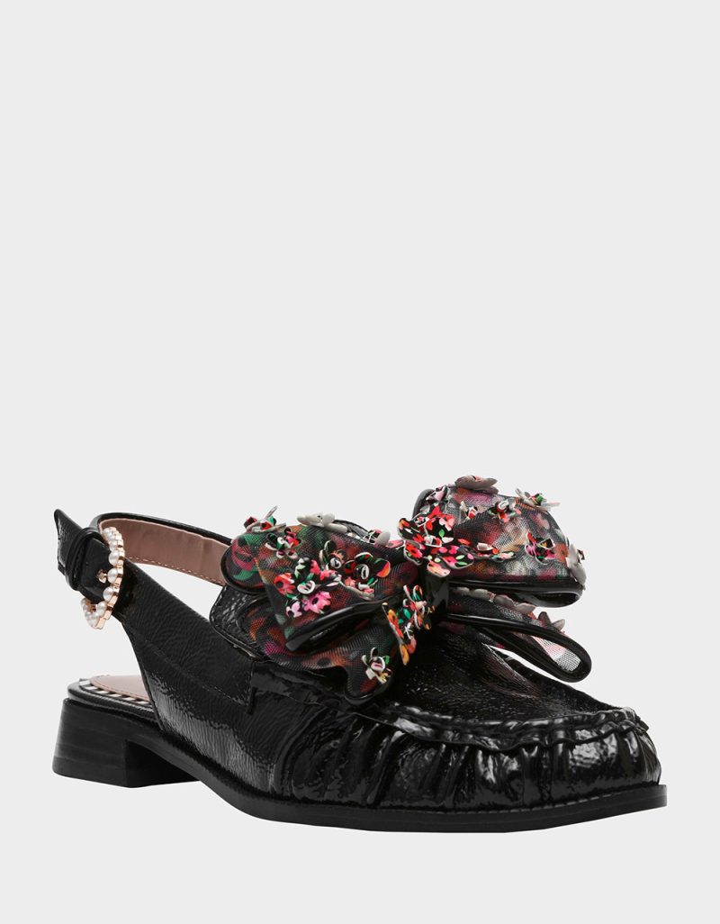 BETSEY JOHNSON SHOES BREYER BLACK MULTI