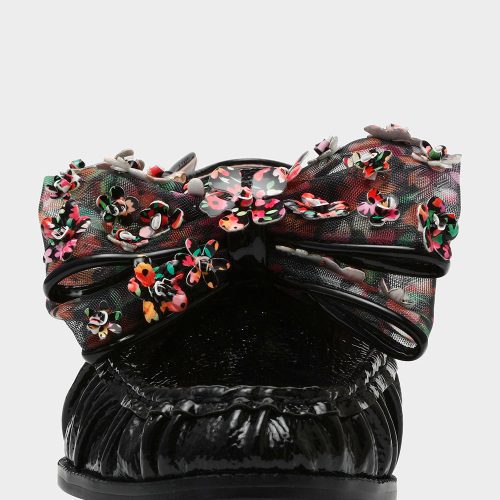 BETSEY JOHNSON SHOES BREYER BLACK MULTI FRONT