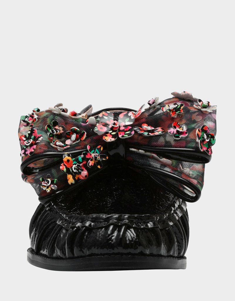 BETSEY JOHNSON SHOES BREYER BLACK MULTI FRONT