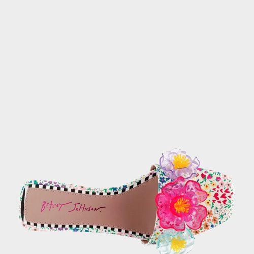 BETSEY JOHNSON SHOES BRICE WHITE MULTI TOP