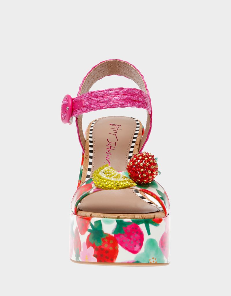 BETSEY JOHNSON SHOES CHEYNE BERRY MULTI FRONT