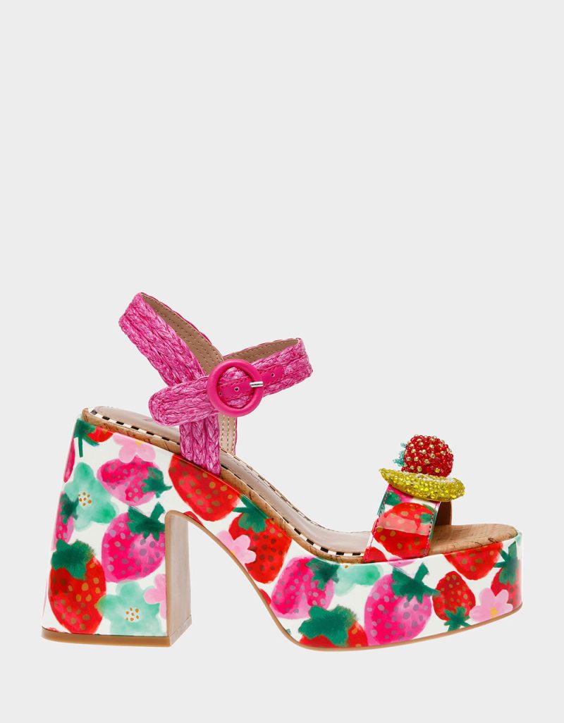 BETSEY JOHNSON SHOES CHEYNE BERRY MULTI SIDE