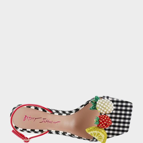 BETSEY JOHNSON SHOES COLSON BLACK MULTI TOP