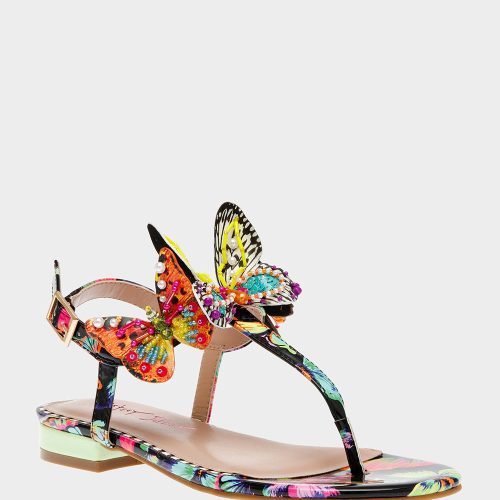 BETSEY JOHNSON SHOES DACIE BLACK BUTTERFLY