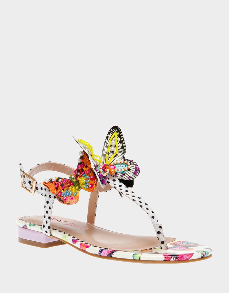 BETSEY JOHNSON SHOES DACIE WHITE BUTTERFLY