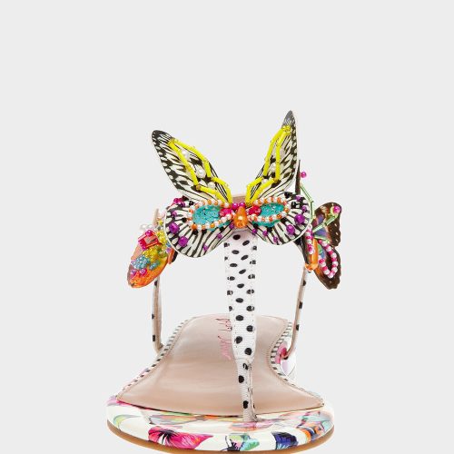 BETSEY JOHNSON SHOES DACIE WHITE BUTTERFLY FRONT