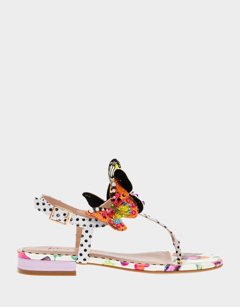 BETSEY JOHNSON SHOES DACIE WHITE BUTTERFLY SIDE