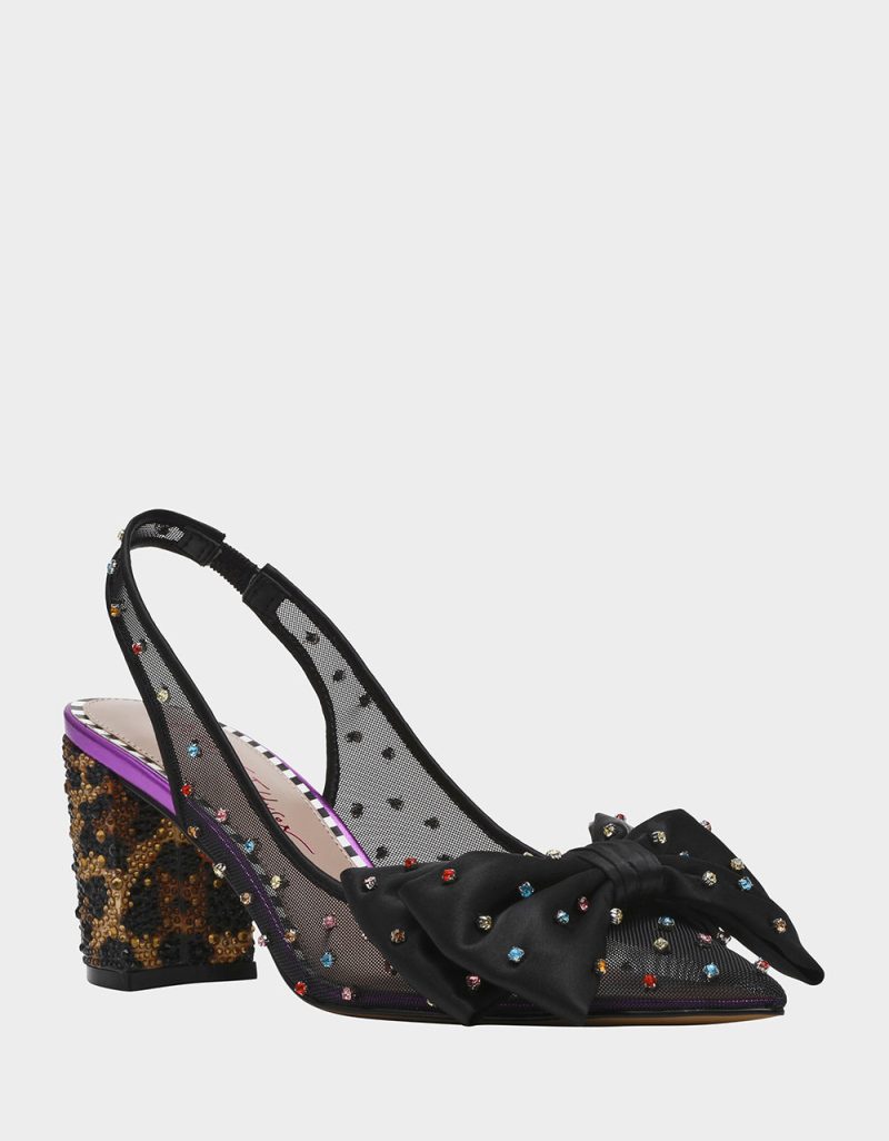 BETSEY JOHNSON SHOES DAFNEY LEOPARD MULTI