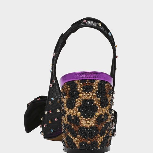 BETSEY JOHNSON SHOES DAFNEY LEOPARD MULTI BACK