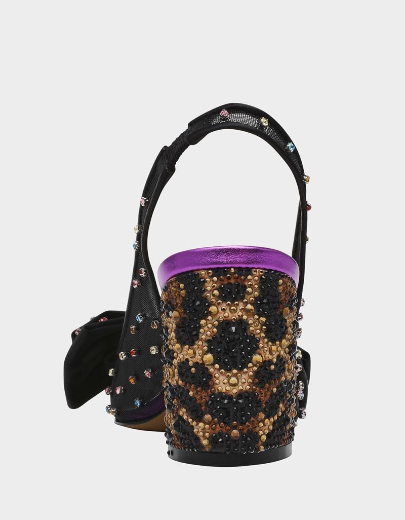 BETSEY JOHNSON SHOES DAFNEY LEOPARD MULTI BACK