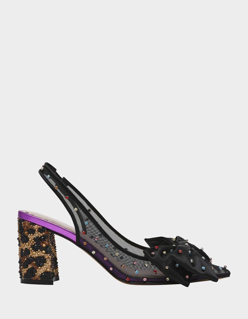 BETSEY JOHNSON SHOES DAFNEY LEOPARD MULTI SIDE