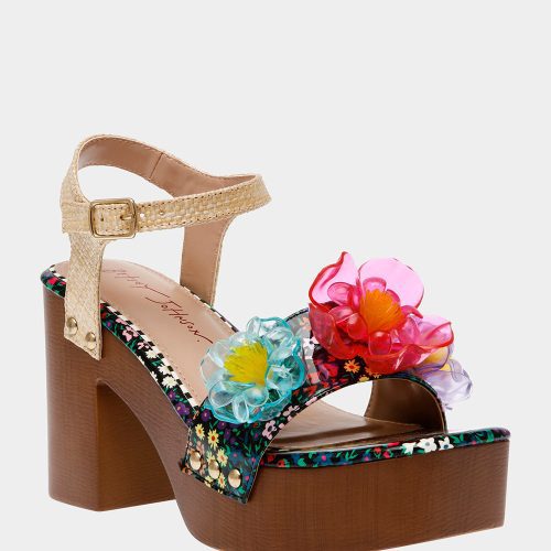 BETSEY JOHNSON SHOES ELAYNE BLACK MULTI