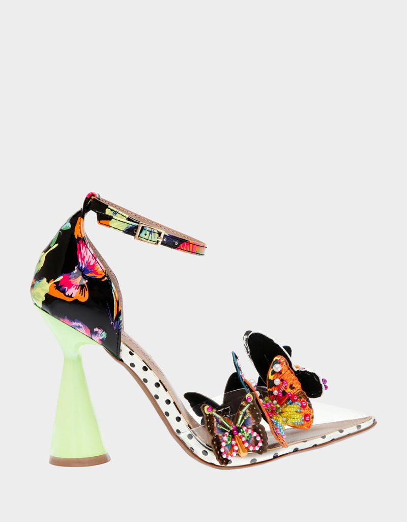 BETSEY JOHNSON SHOES GIDELLE BLACK BUTTERFLY SIDE 1