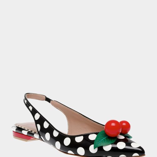 BETSEY JOHNSON SHOES JUNNIPER BLACK WHITE