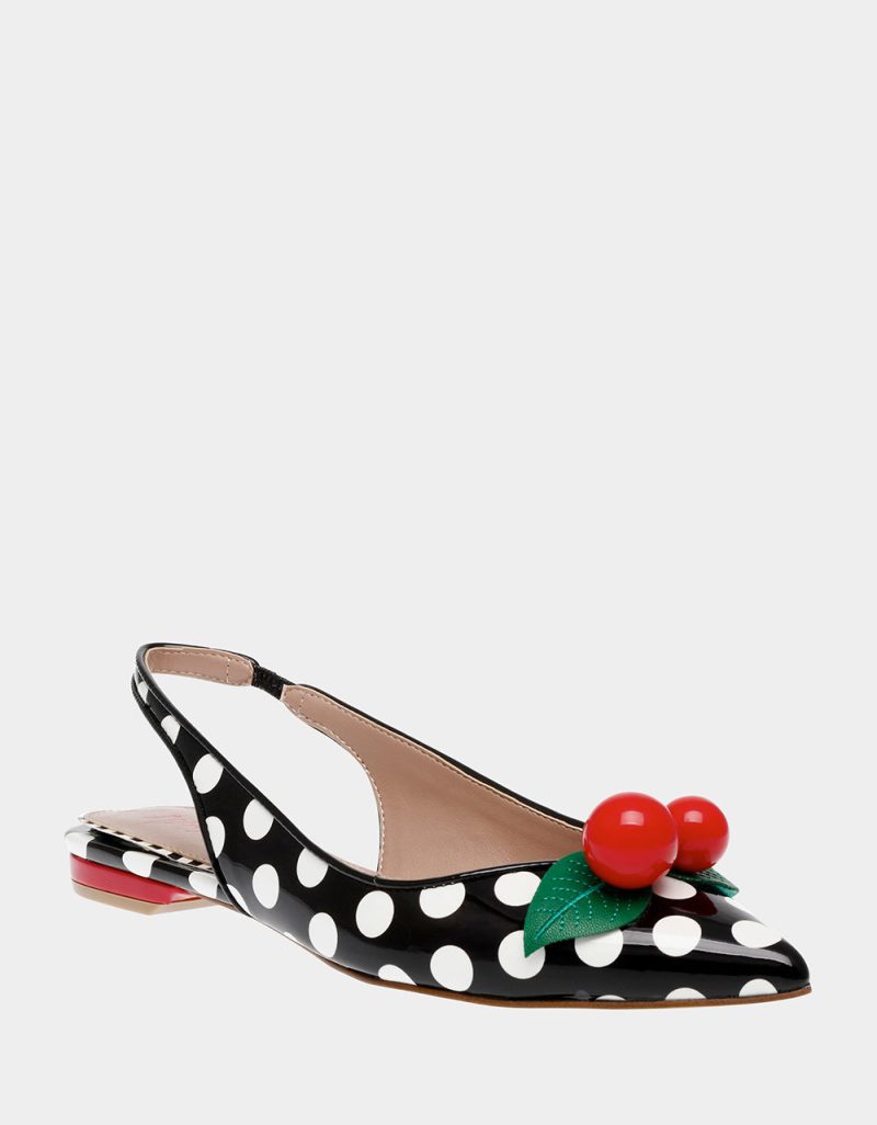 BETSEY JOHNSON SHOES JUNNIPER BLACK WHITE