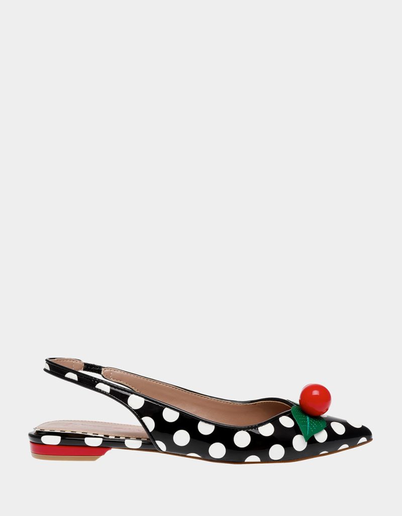 BETSEY JOHNSON SHOES JUNNIPER BLACK WHITE SIDE