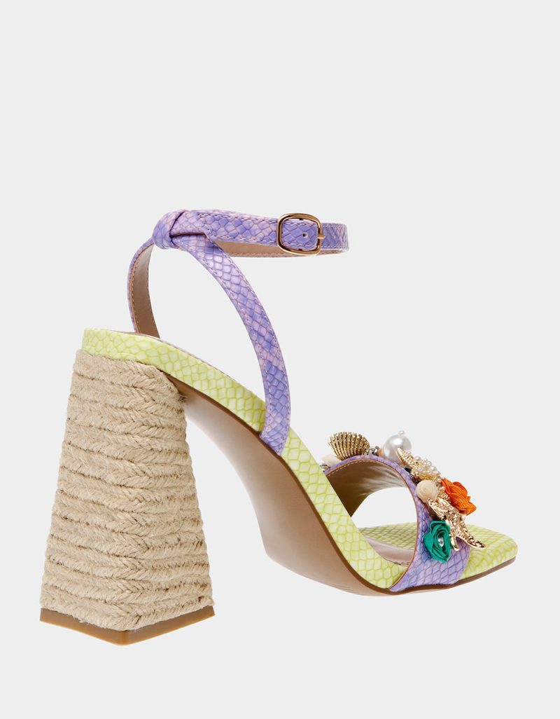 BETSEY JOHNSON SHOES KARSYN LILAC SNAKE ALT1