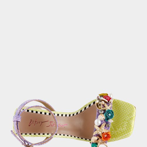 BETSEY JOHNSON SHOES KARSYN LILAC SNAKE TOP