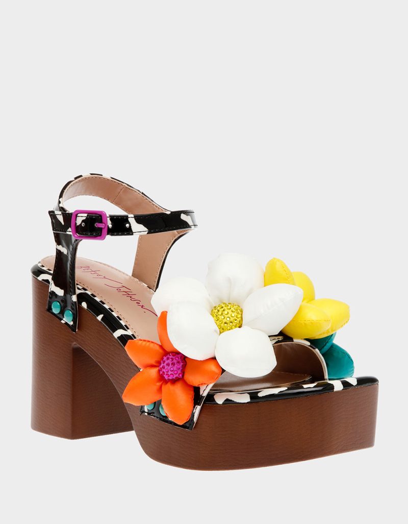 BETSEY JOHNSON SHOES KINSLEE BLACK MULTI