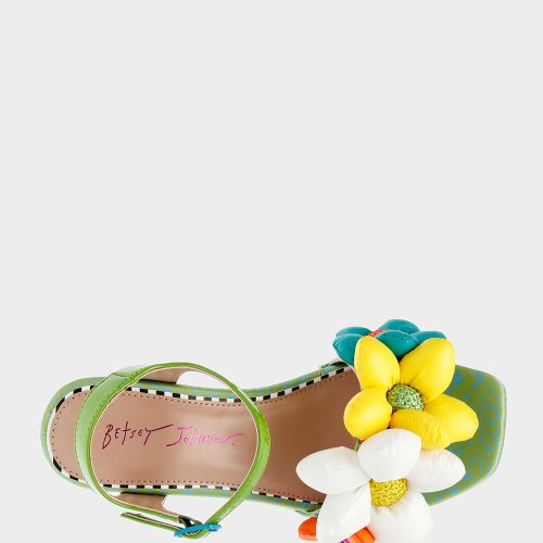 BETSEY JOHNSON SHOES KINSLEE GREEN MULTI TOP