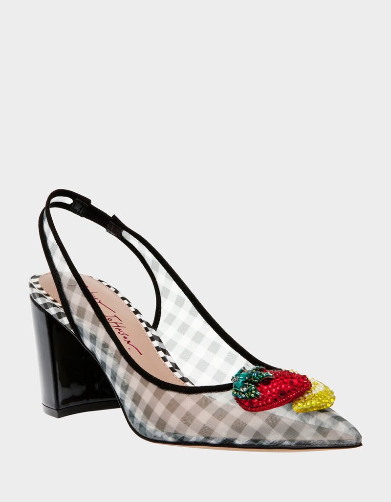 BETSEY JOHNSON SHOES LANEY BLACK MULTI