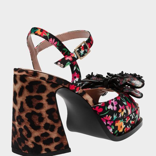 BETSEY JOHNSON SHOES LILIE BLACK DITSY FLORAL ALT1